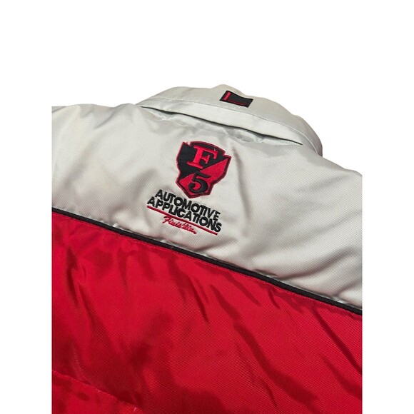 VTG 90s Y2K FUBU Down Racing Puffer Jacket Streetwear XL Red/Gray THE COLLECTION - Picture 14 of 16